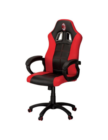 QUBICK MULTIPIATTAFORMA Ac Milan Sedia gaming Black e Red