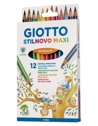 Pastelli Giotto Stilnovo Maxi 12 pezzi