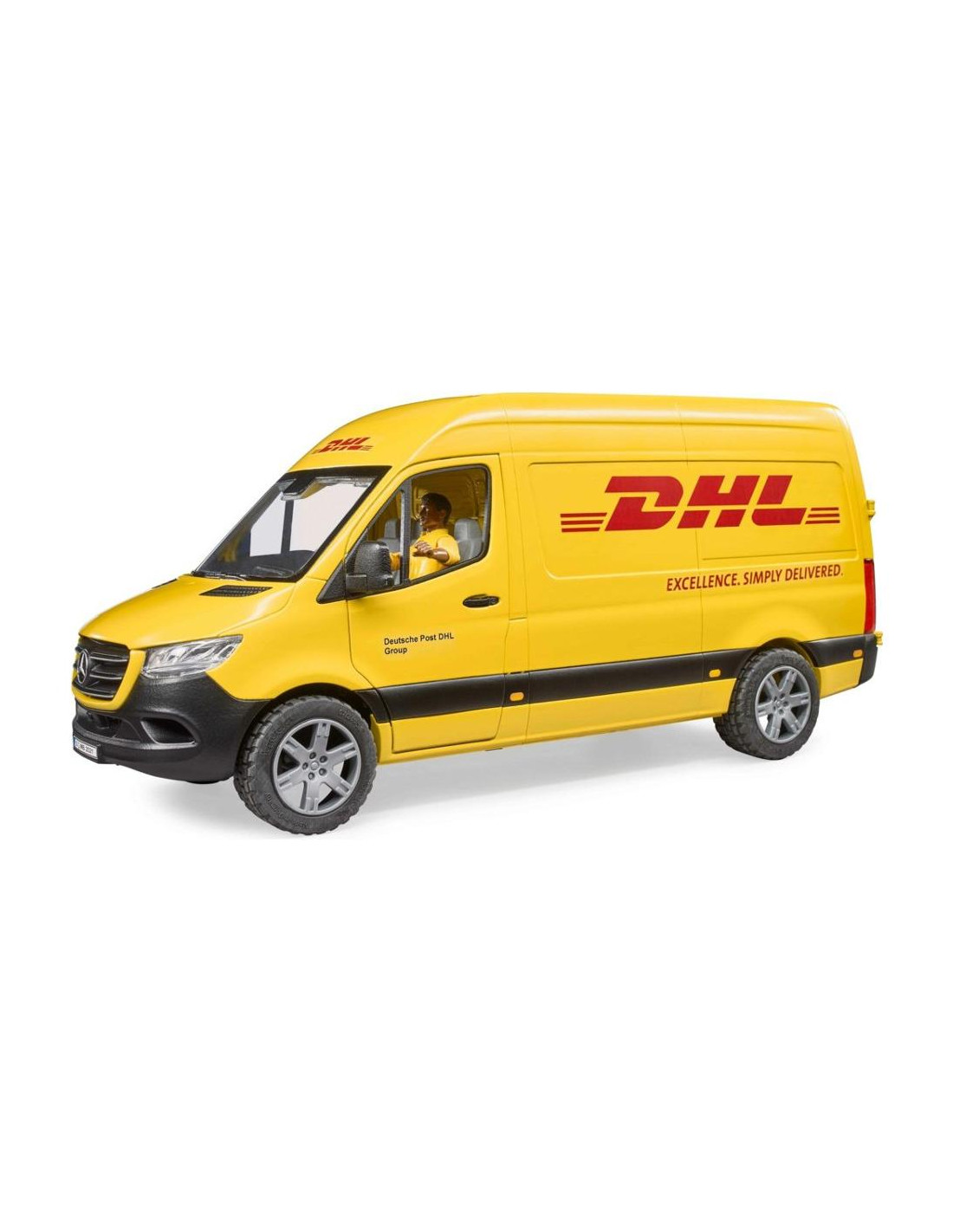 BRUDER MERCEDES SPRINTER Furgone Dhl con Personaggio 02671