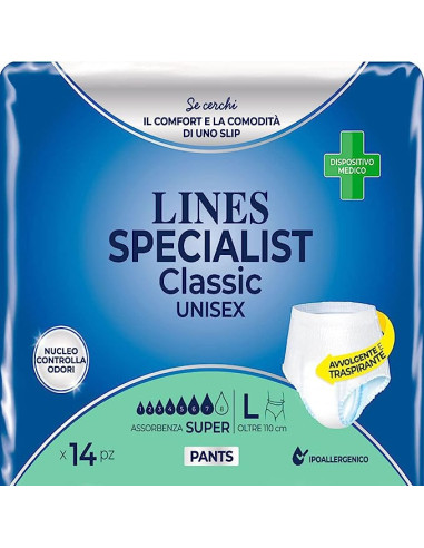 LINES Specialist Classic Pants Super Taglia L Confezione da 14pz