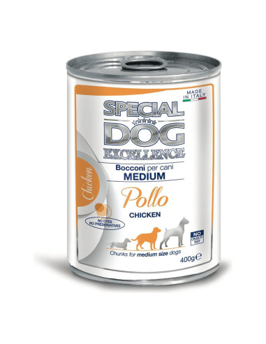 MONGE Alimento bocconi cani adulti SPECIAL DOG EXCELLENCE pollo Lattina 400 gr