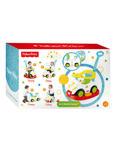 Primipassi 4 in 1 con asta Fisher Price