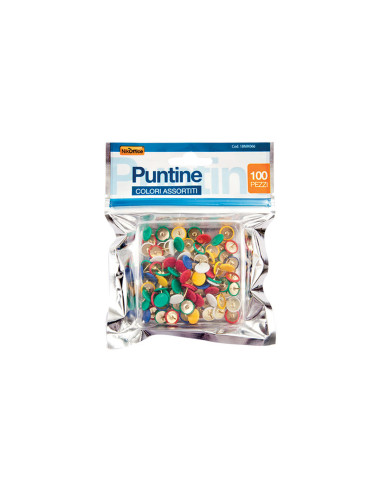 Puntine in Busta Ricoperte Colori Assortiti Confezione 100pz bls.1