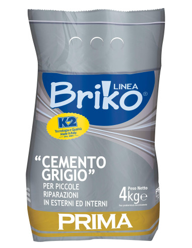 CEMENTO GRIGIO IN POLVERE \'BRIKO K2\' 4 Kg - 1 sacchetta