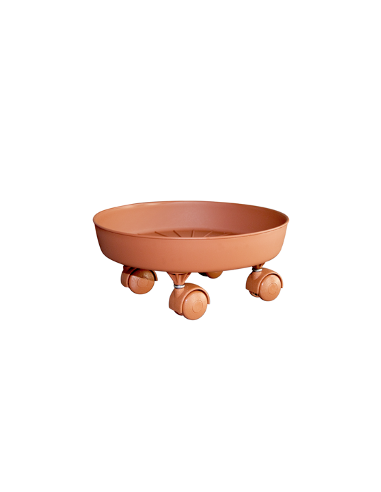 EURO 3 PLAST Sottovaso Con Ruote Terracotta D. 30,3 x h. 11,1 cm