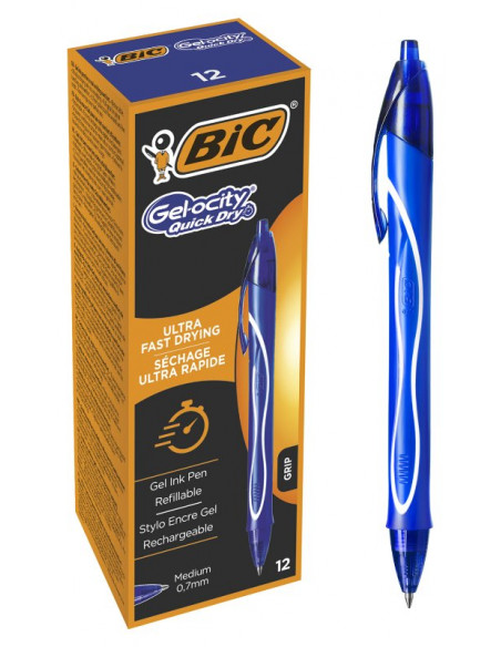 Penna a sfera Bic Gel-Ocity Quick Dry scatto Blu - Bic