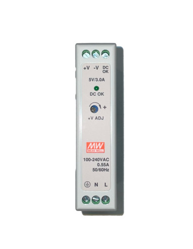 MDR-20-5 - Alimentatore Meanwell / 20W / 5V / 3A / Din Rail