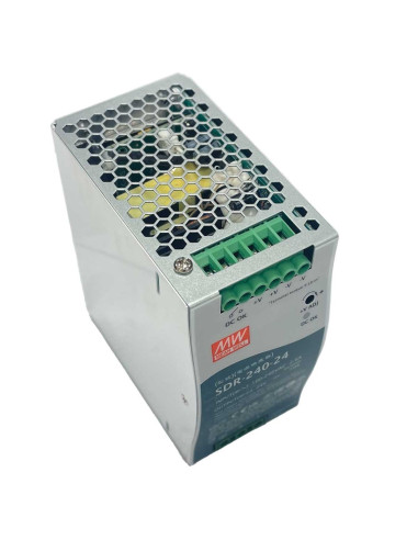 MeanWell SDR-240-24 Alimentatore DIN RAIL 240W 24V 10A Per Automazione  Industriale Input 220V 110V