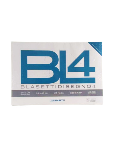 Blocco 4 33x48 20 fogli 220gr liscio riquadrato