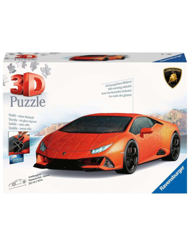 Puzzle 3D Lamborghini Huracan Evo Arancione