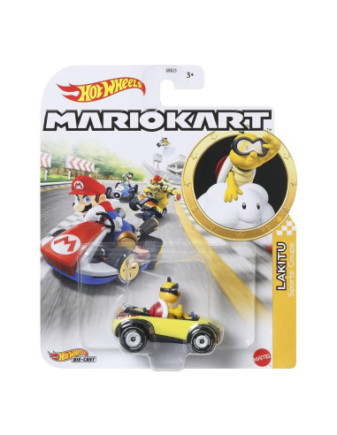 Hot Wheels Mario Personaggio Lakitu - Veicolo in Metallo Scala 1:64