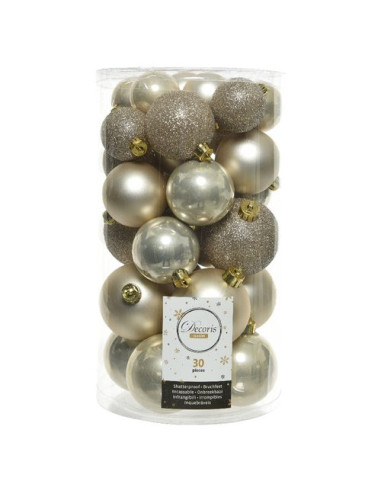 Amicasa Pallina albero 30pz Clindro Sfera Mix Pearl 9022906