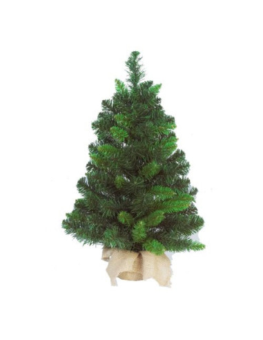 Amicasa Albero Natale h. 45cm Con Base Iuta Verde 008296