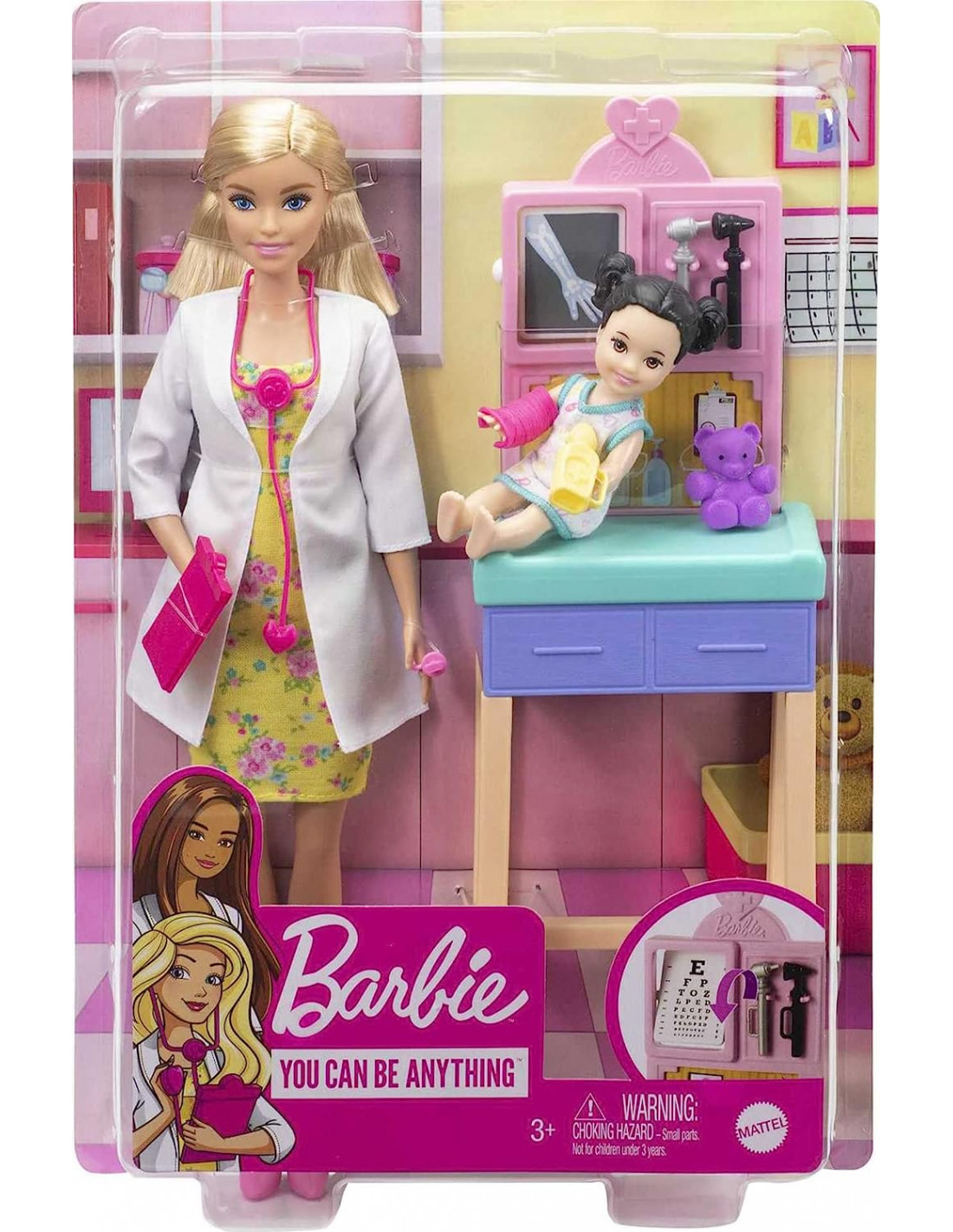 Barbie Carriere Playset Pediatra con Bambola Bionda