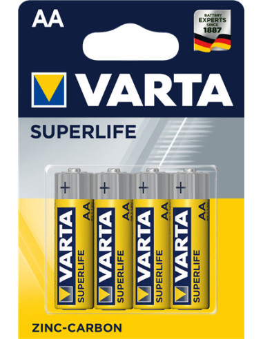 DA COMPLETARE PILA STILO SUPERLIFE 'R6P' Pz 4 - 1,5 V - AA