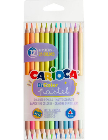 Carioca Pastelli Bi-color 43309 Colori assortiti