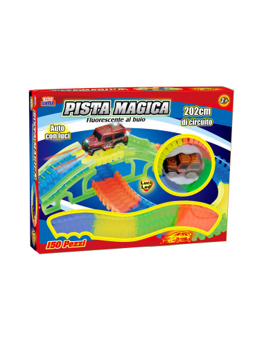 Pista magica fluorescente al buio Kidz Corner