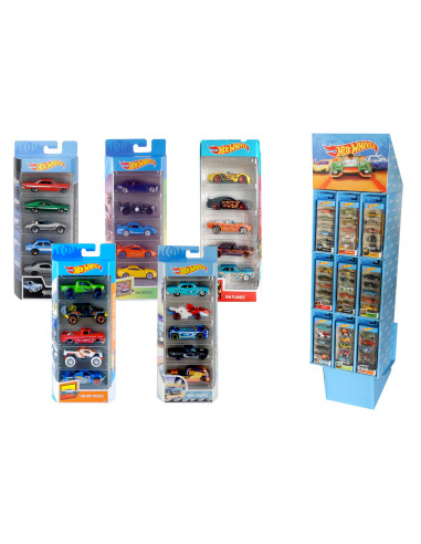 Hot Wheels pack 5 veicoli Mattel