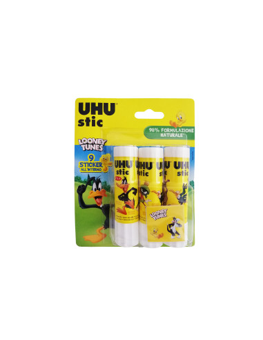 Colla Stick UHU 21 gr blister 3 pezzi