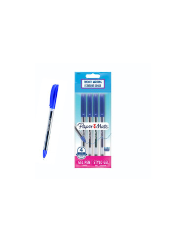 Penna gel jiffy paper mate blu 0.5 bls. 4pz