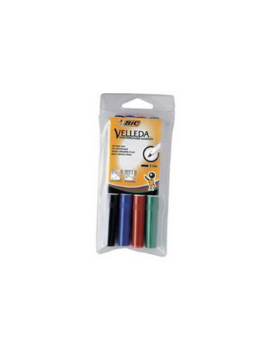 Marcatore bic velleda 4 colori bls. 4pz