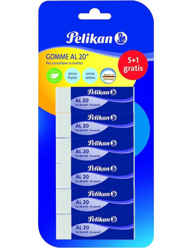 Gomma pelikan AL20 blister 5+1