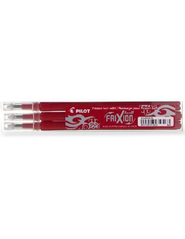 Refil Ricarica per Penne Pilot Frixion 0 7 colore rossa cf.12 blister da 3 pezzi.