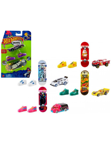 Hot Wheels Skate Fingerboard con Scarpette e Veicolo