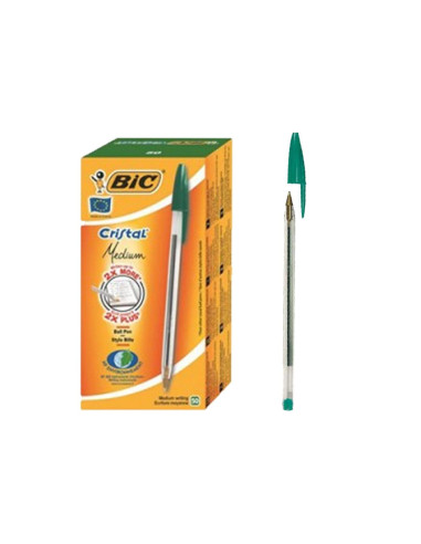 Penna bic cristal original verde cf.50