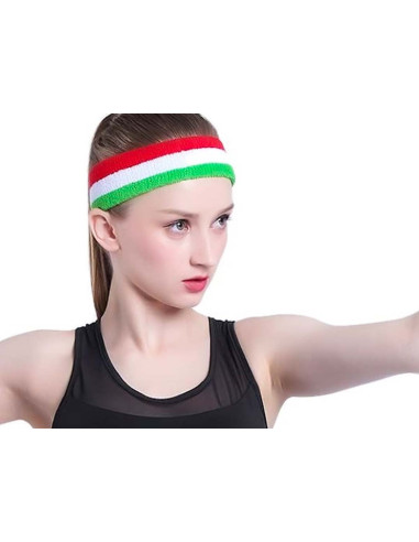 Fascia Sportiva Capelli Tricolore per Uomo e Donna