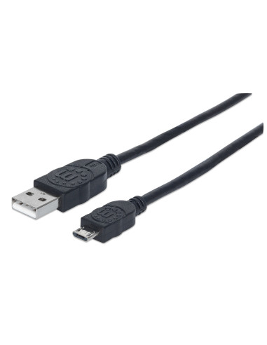 Manhattan 325677 cavo USB 0,5 m USB 2.0 USB A Micro-USB B Nero