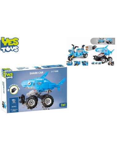 Yes Toys Shark Car 2in1 443 pezzi