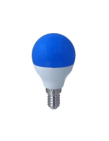 Lampada A Led E14 G45 4W 220V Colore Blu Blue