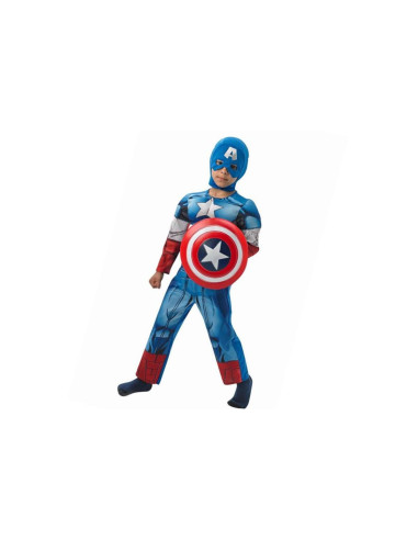 Costume Capitan America con muscol Taglia M Rubie's