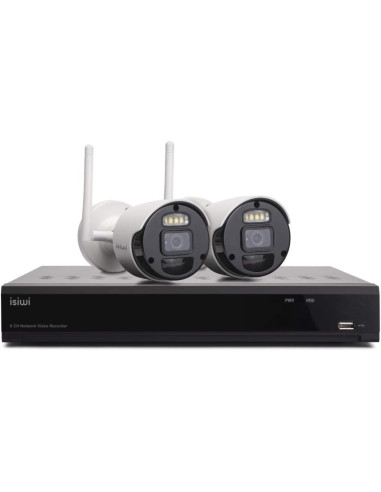 Isiwi Connect2 Kit Videosorveglianza WiFi per uso Interno/Esterno