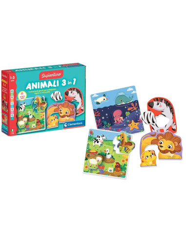 Sapientino Montessori Animali 3in1