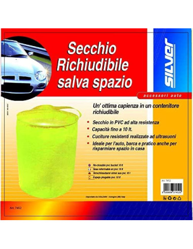 Secchio Richiudibile Salvaspazio per Auto 10 lt