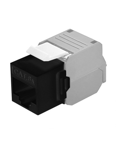 Frutto Keystone RJ45 Cat.6A UTP Tool-Free Nero Grigio