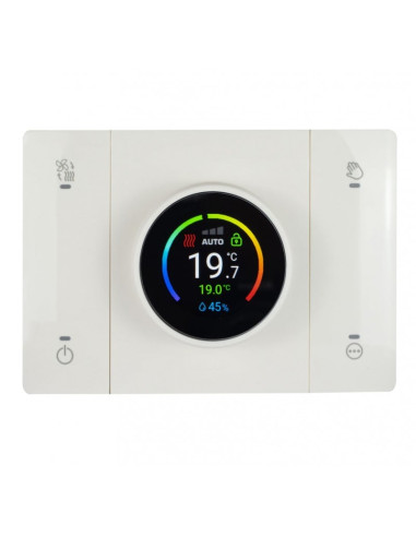 WHITEK T44 Cronotermostato WiFi Smart Connesso Rilevatore Umidit&agrave Ambiente Bianco