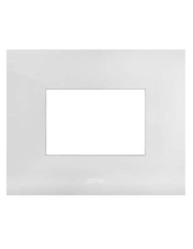 Placca Serie Smart44 in Metallo 3 Moduli Bianco Opaco