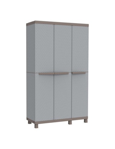 Armadio plastica Terry 1002812 C RATTAN 102A Grigio e Tortora