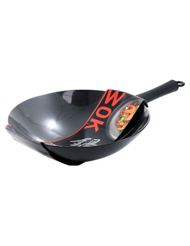 Wok Kaufgut 070291 EVA Manico lungo Nero