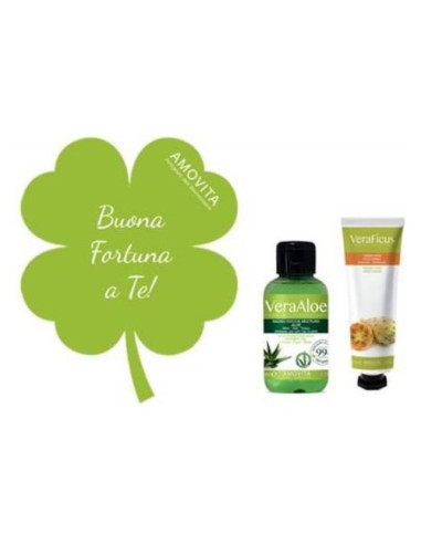 Set bagno Amovita Albero della vita quadrifoglio veraloe