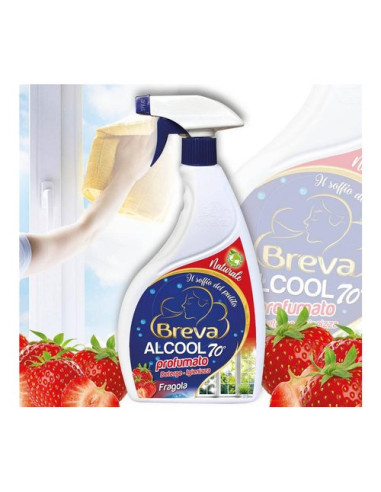 Detergente igienizzante Breva Alcool 70° profumato Fragola