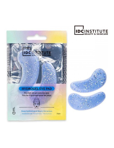 Maschera bellezza Idc Institute Glitter Eye Pads Blue 1 Paio