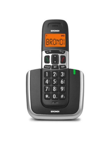 Cordless Brondi 10279010 BRAVO Platinum Nero e Argento