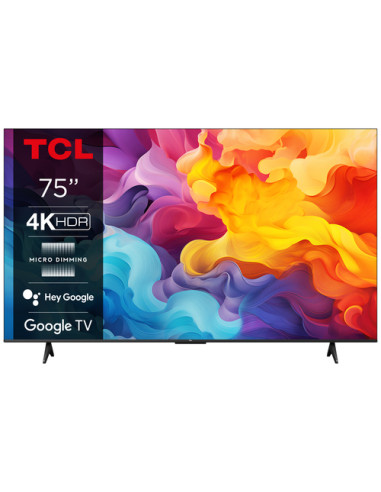 TCL P655 Smart TV Ultra HD 4K 75" 75P61B, Dolby Audio, Controlli vocali, Google TV - (TCL TV75 75P655 4K UHD SMART GOTV IT)