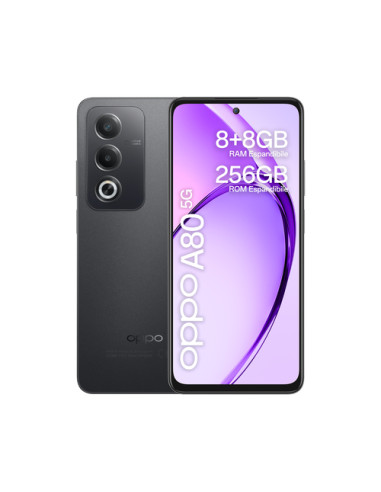 OPPO A80 5G Smartphone, AI Doppia Fotocamera 50+2MP, Selfie 8MP, Display 6.67” 120HZ LCD HD+, 5100mAh, RAM 16 GB (8+8) + ROM 256