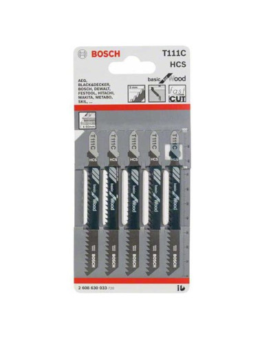 Set lame seghetto alternativo Bosch 2608630033 Per legno T111C