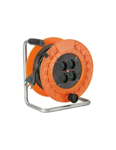 Avvolgicavo elettrico Fanton 10221 GOLIA 4P Arancio e Nero